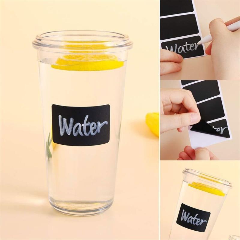 360/900Pcs Chalkboard Labels Removable Food Storage Jar Labels Reusable Blackboard Stickers for Kitchen Food Container