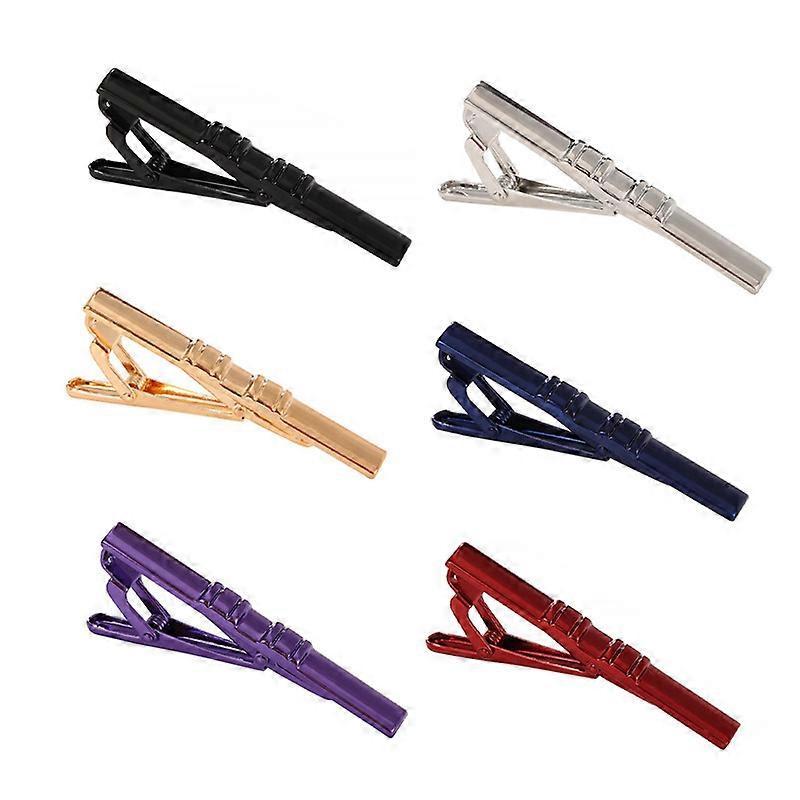 New Twill Men's Electrophoretic Colored Metallic Copper Tie Clip, Business Tie Clip Accessory - Source T1085-BL