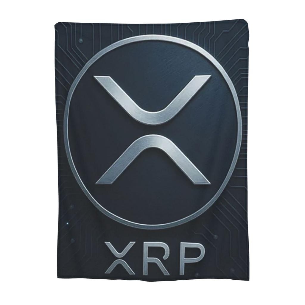 Ripple XRP Bitcoin Cryptocurrency Blanket Soft Warm Flannel Throw Blanket Cover for Bed Living room Picnic Travel Home Sofa