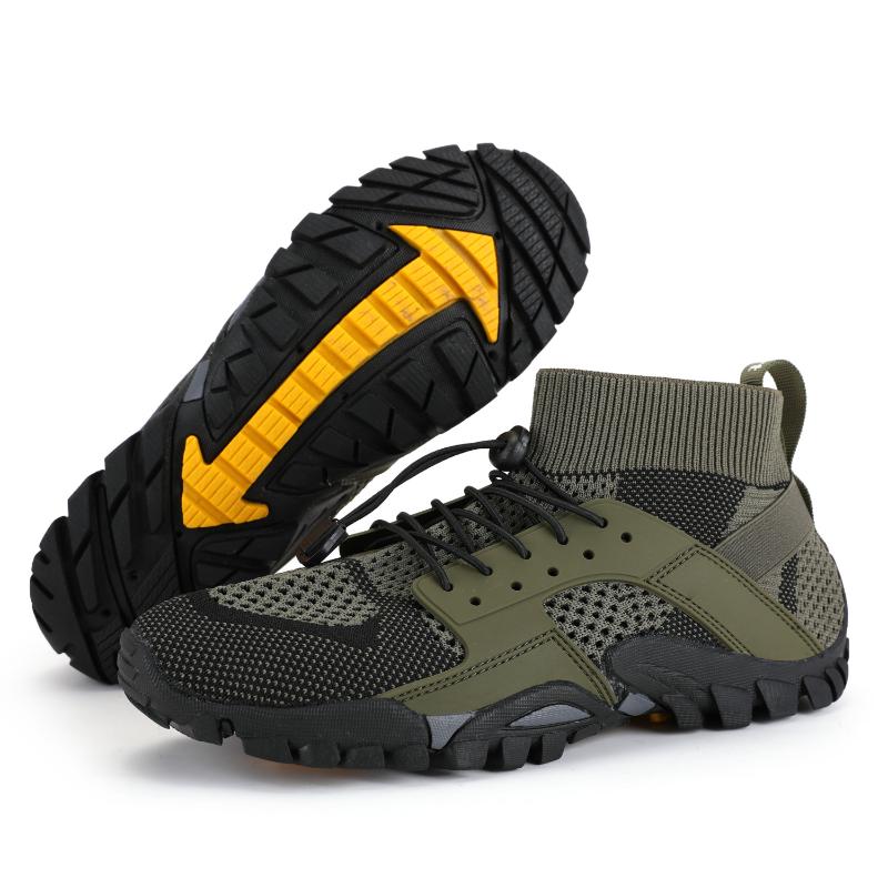 

Мужская походная обувь Кроссовки для бега по пересеченной местности Стильные нескользящие кроссовки для фитнеса, ходьбы и бега EU:40 армия зеленый