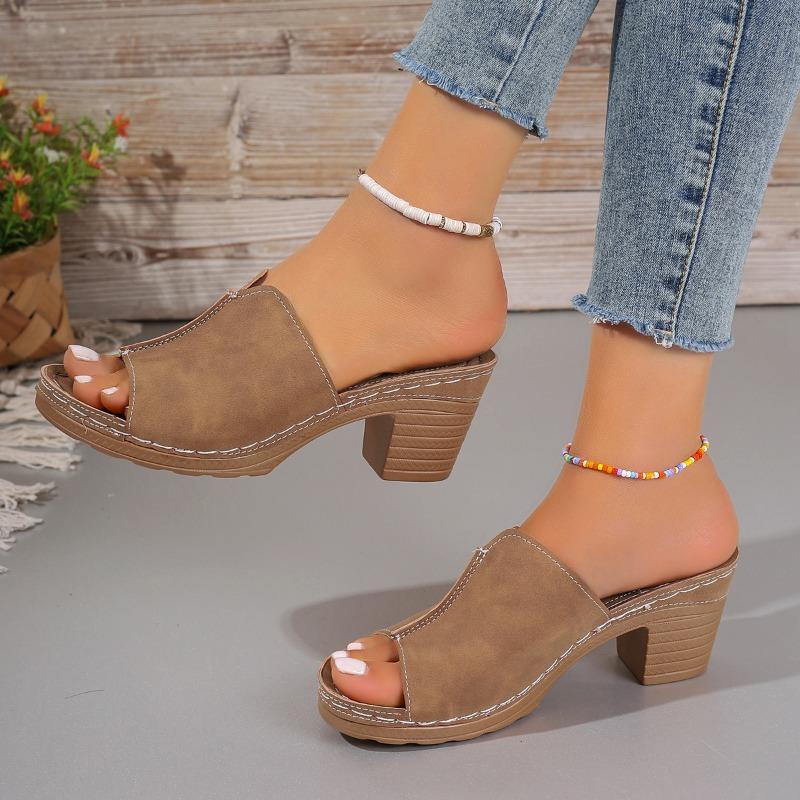 Fashion Women's Shoes Sexy Slippers for Home Women's Slippers High-heeled Sandals Outdoor Casual Fashion High-heeled Shoes for Women