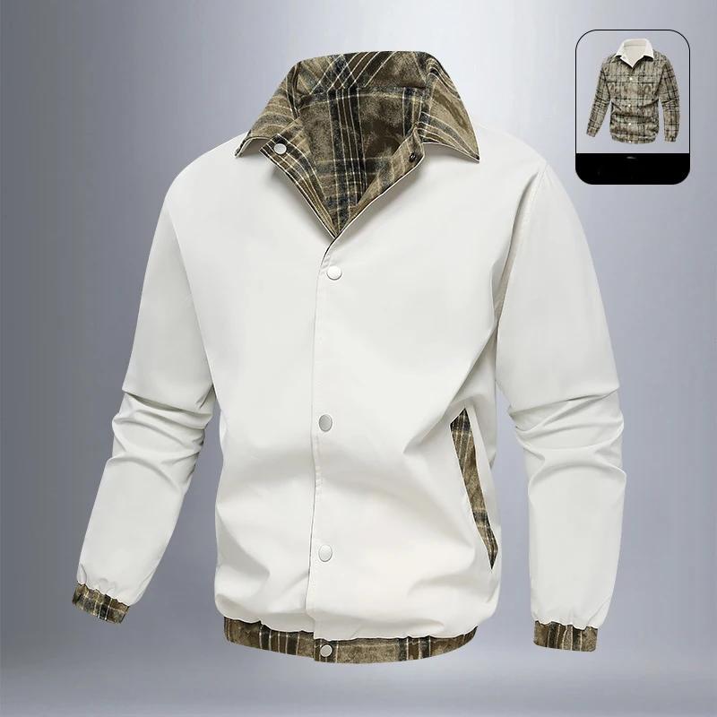 

Мужская повседневная ветровка, куртка-бомбер, пальто, весна-осень, мужская однотонная ветрозащитная верхняя одежда, формальная модная куртка, пальто для мужчин 2XL белый