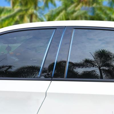 6 Pieces Center Posts Sticker Door Post Decal Gloss Window Outer Pillar Panel Cover