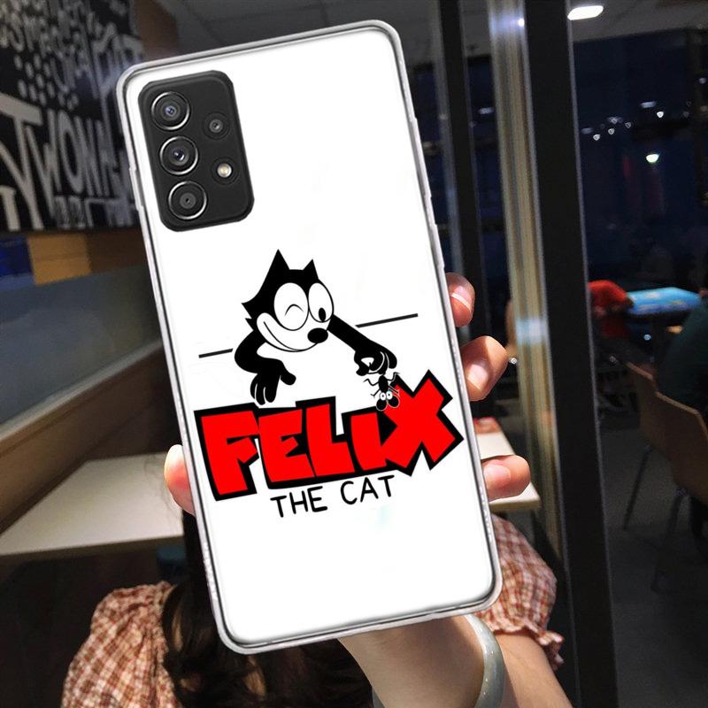F-Felix the Cats Funny Phone Case for Samsung A54 A57 A37 A17 A14 A15 A12 A24 A34 A55 A35 A25 A52S A07 A05S A04S A22 A32 A72 Gal