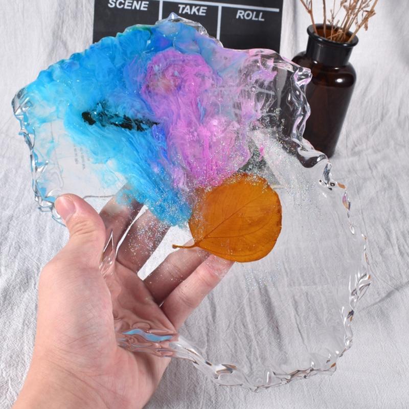 Silicone Tray Mold Silicone Muold for Resin Irregular Shaped Geode Tray Molds for Making Resin Craft  Home Decoration