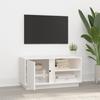 814465 vidaXL Meuble TV Blanc 80x35x40,5 cm Bois de pin massif