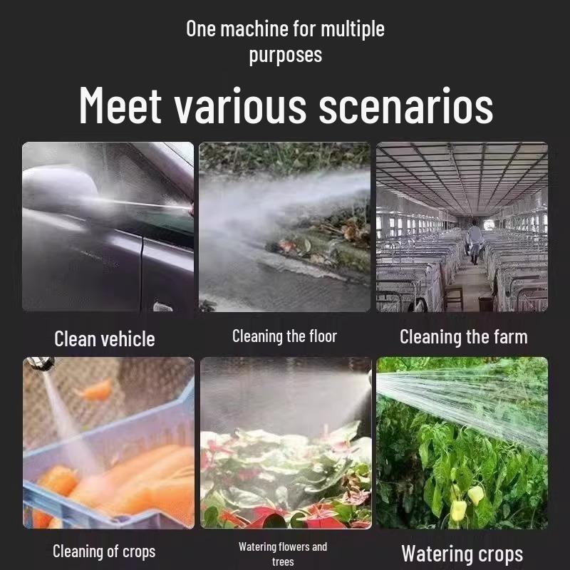 2024 Wireless High-Pressure Car Washer & Disinfection Spray Gun