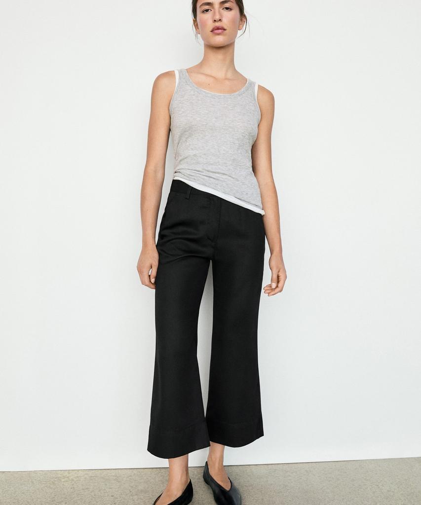 Masimodutti Crop Flare Pants