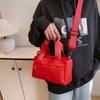 Urban Minimalist Nylon Tote Bag With Top Zipper And Inner Pouch For Womens Casual Outfits