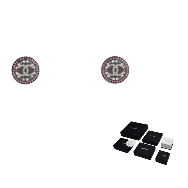 

CHANEL [25S Spring and Summer] Round design metal earrings, same style for men and women, multi-color золотий