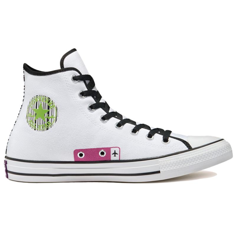 Converse Chuck Taylor All Star Comfortable Versatile High-top Canvas Shoes Unisex White Black Pink