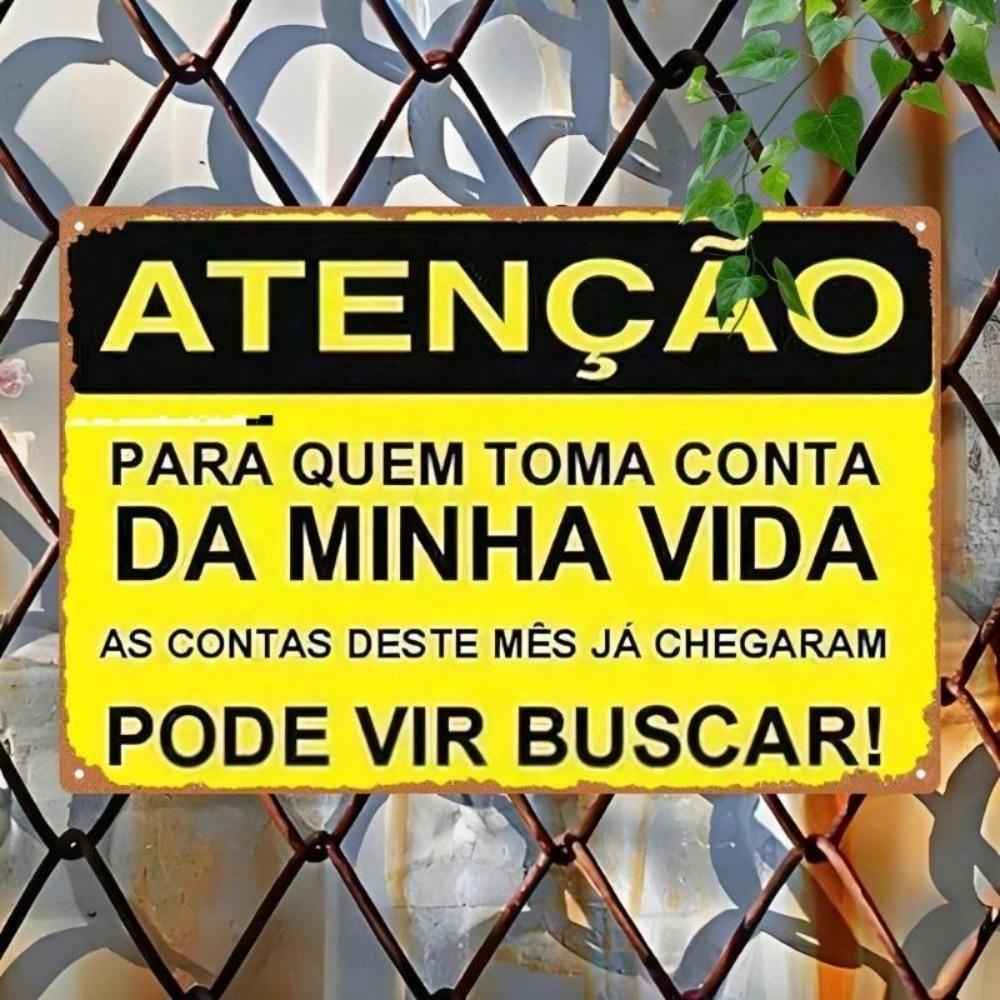 Vintage Portuguese Humor Metal Sign for Home Kitchen Decor