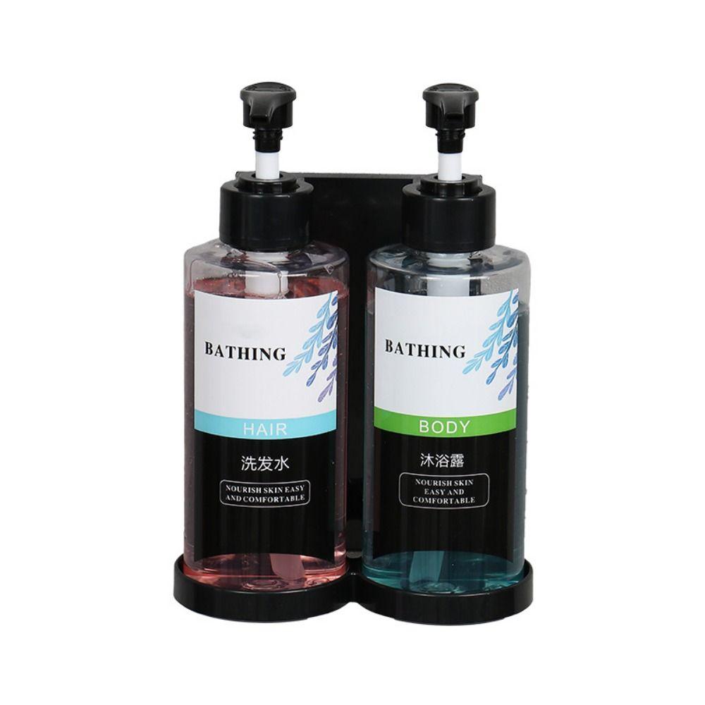 Wall Mounted Manual Soap Dispensers Hand Press Clear Empty Pump Bottle Large Capacity Refillable Bath Lotion Container