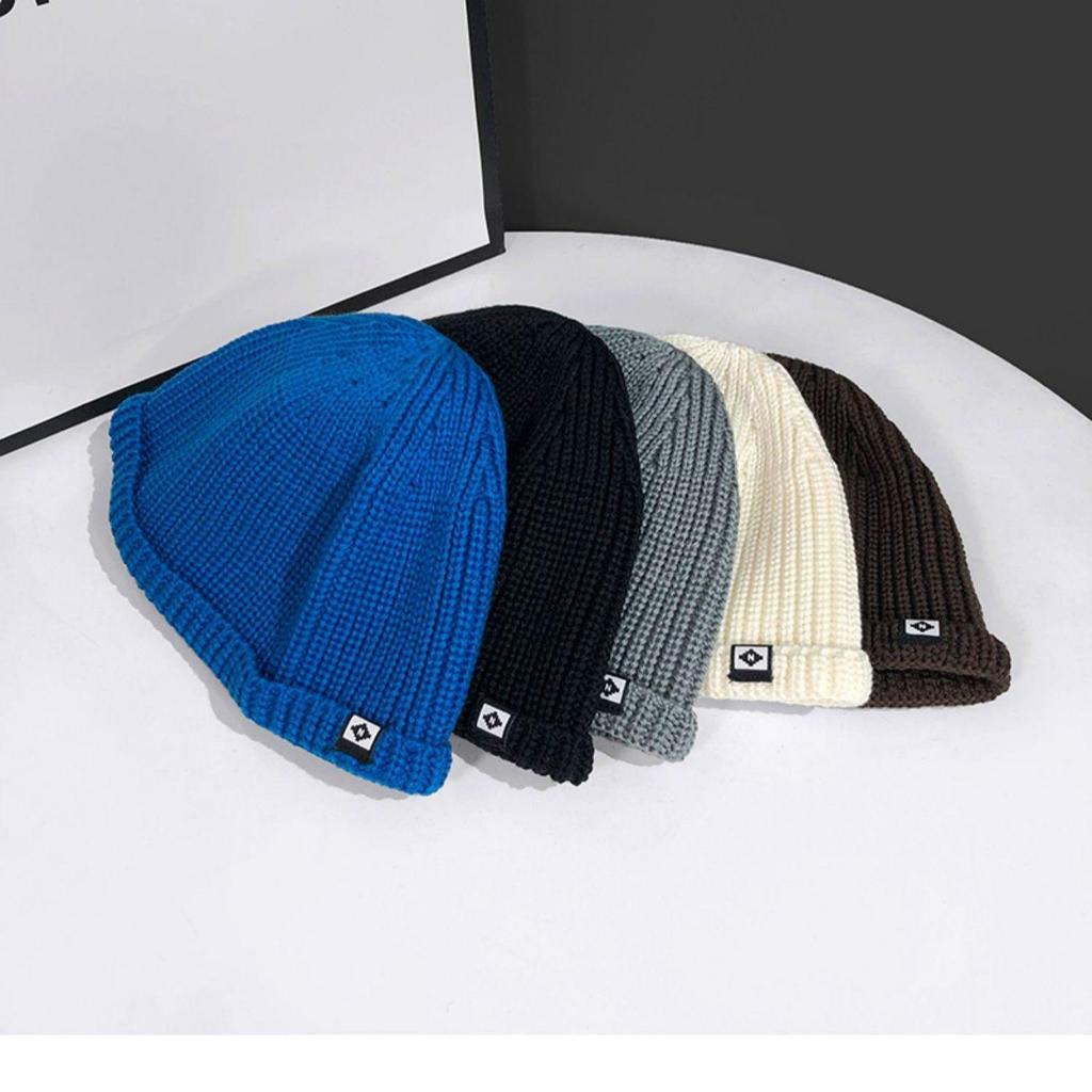 Women's Autumn/Winter Wool Skullcap - Trendy Japanese Style Patch Letter Design Hat