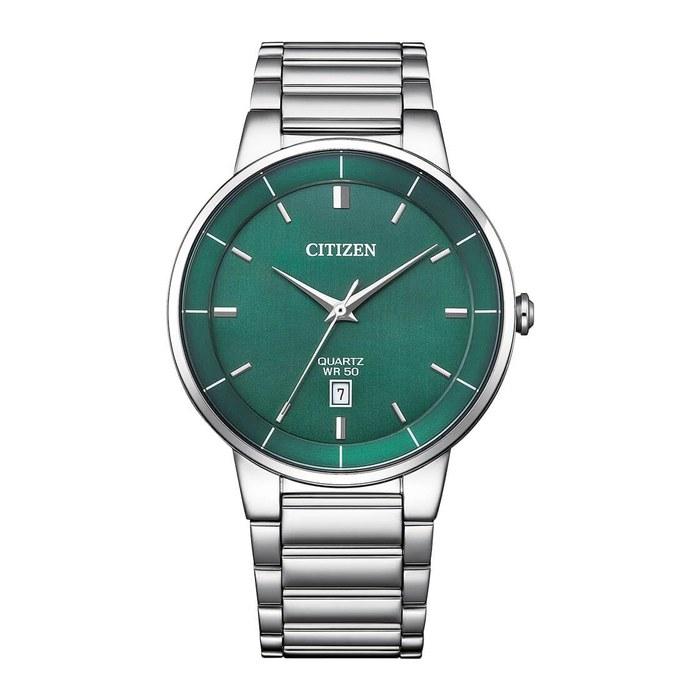 [Citizen] Quartz Men s Watch BI5120-51X Green Silver Overseas Model