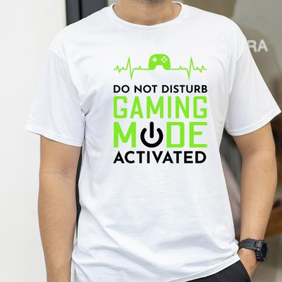 GAMING MODE ON PLEASE DO NOT INTERRUPT Funny Print Short Sleeve Tshirt Men Women Casual Fashion Short Sleeve Camisetas Tshirt
