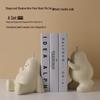 Cute Ceramic Pear Hugging Bookend - Charming Home Decor & Perfect Valentine's or Birthday Gift