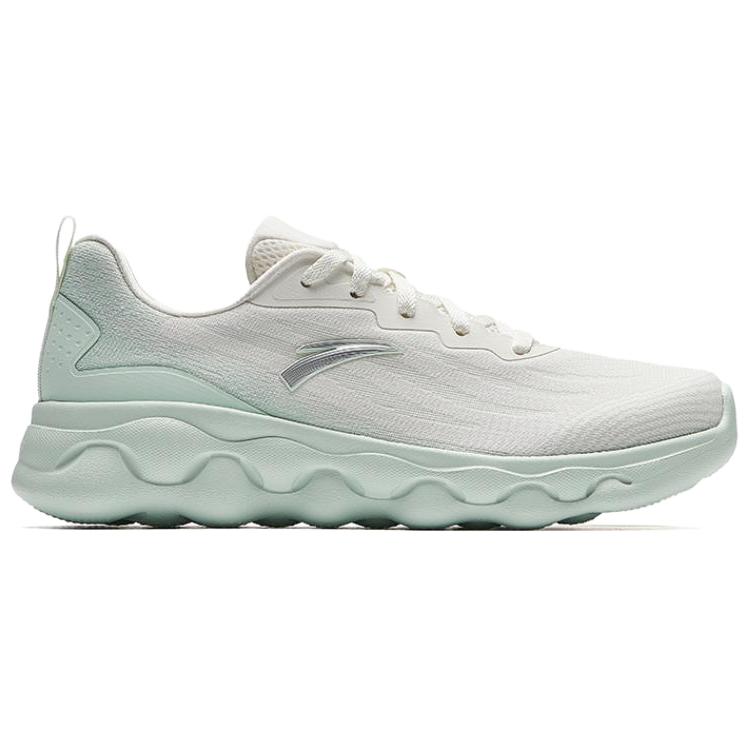 New Anta Mianbomb 2 Shock Absorbers Slip Resistant Abrasion Resistant Low Top Sprint Running Shoes Women's White Green 922525530-1
