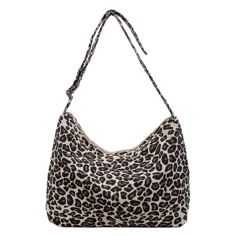 Large-capacity Casual and Stylish Leopard Print Single-shoulder Bag, Underarm Tote Bag, and Fashionable Crossbody Bag
