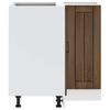 Lucca Corner Base Cabinet Brown Oak Effect Wood Based Material