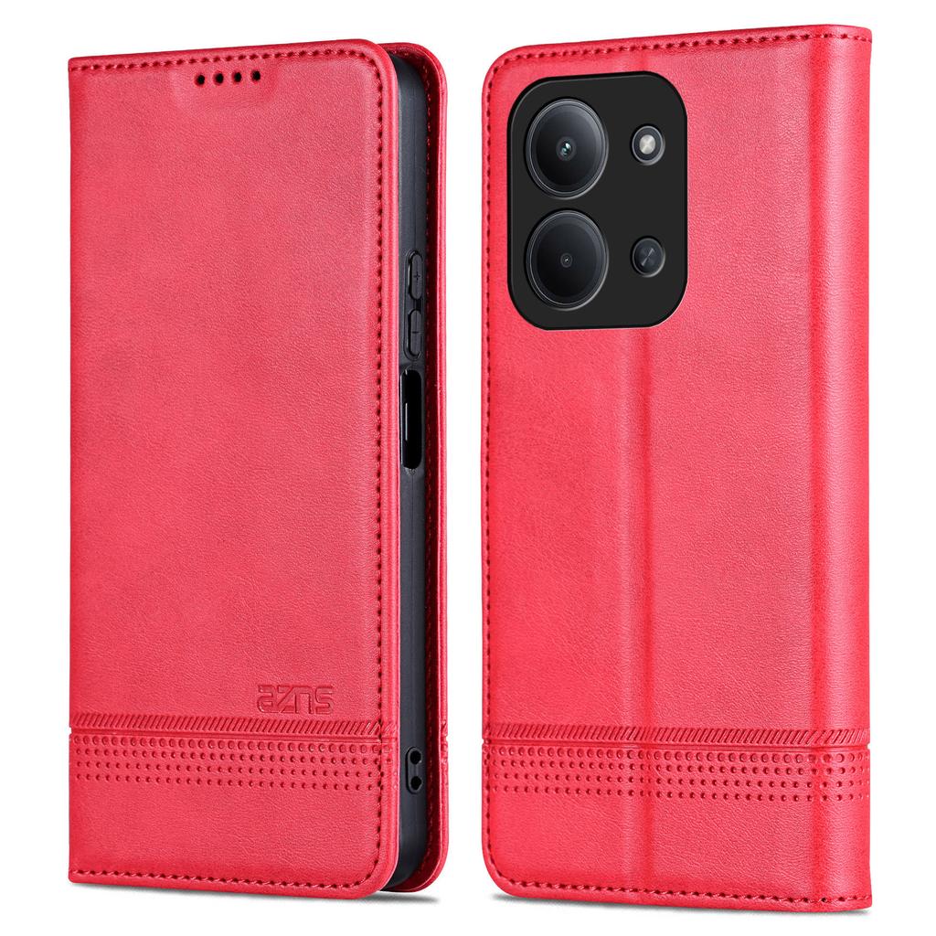 AZNS Für Xiaomi Redmi 15C 4G (EU) (173 mm) Hülle Rindsleder Textur PU Leder Brieftasche Handyhülle