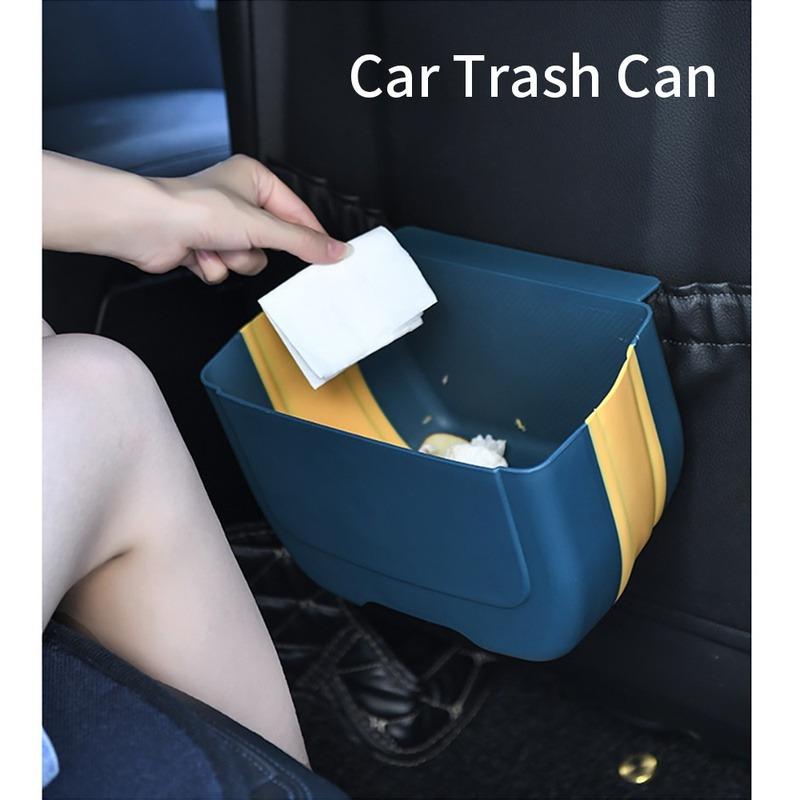 1pcs New Kitchen Wall-mounted Foldable Trash Can Household Plastic Hanging Debris Storage Barrel Multi-function Cabinet Door Hanging Type