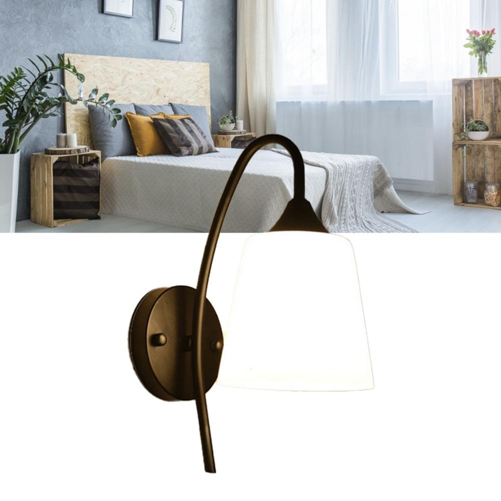 Milky White Glass Wall Sconce Light 110-220V Wall Mounted Lamp Wall Light Fixture  Living Room