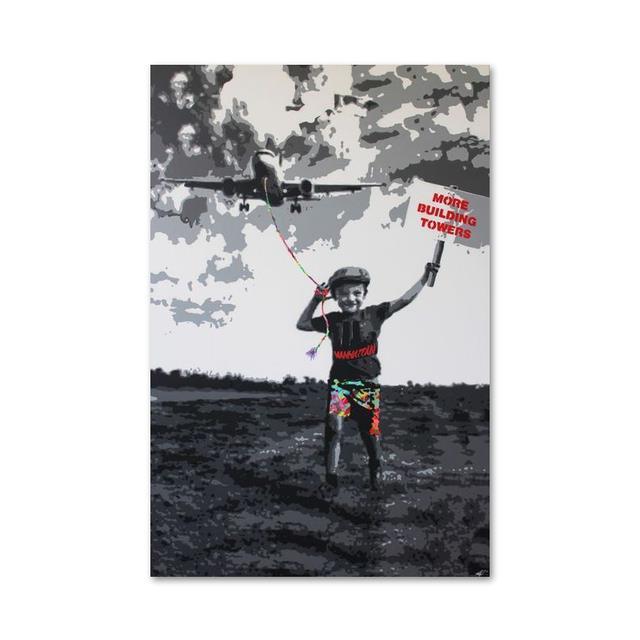 Banksy Graffiti-Kunst auf Leinwand, Gemälde an der Wand, Kunst, Poster und Drucke für Wohnzimmer, Home-Office, Dekoration, rahmenloses Dekor, Geschenke