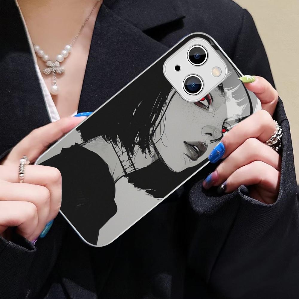 Cute Girl Trend Anime Phone Case For IPhone 14 13 12 Mini 11 Pro XS Max X XR 14 Plus Tempered Glass Cover
