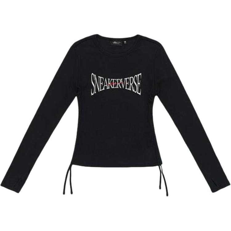 Anta Sv Series Letter Minimalist Soft Versatile Long Sleeve Knit Top Women tops 162621402V-1 M