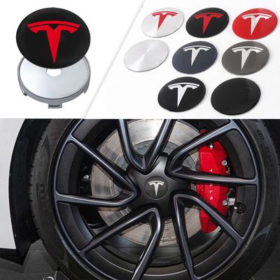 4pcs 56/60mm Car Wheel Hub Cap Covers Auto Hubcap Emblem Stickers For Model 3 Model Y Model S Model X Styling Accessories