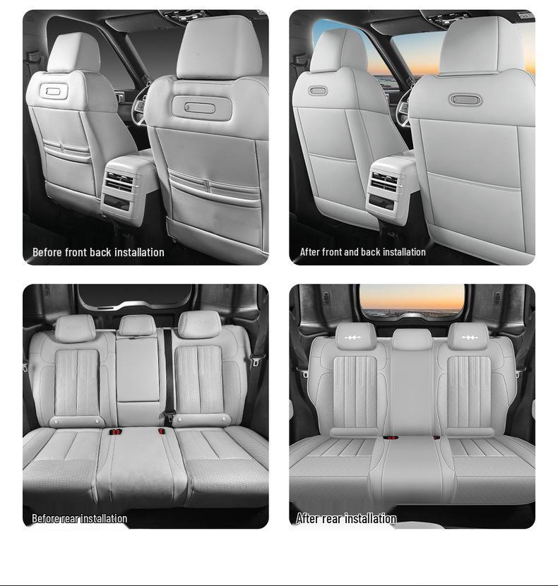 Titanium 7 Perforated Leather Car Seat Covers 2025 - Max Version for 200KM Two-Wheel Drive, Breathable & Full Coverage