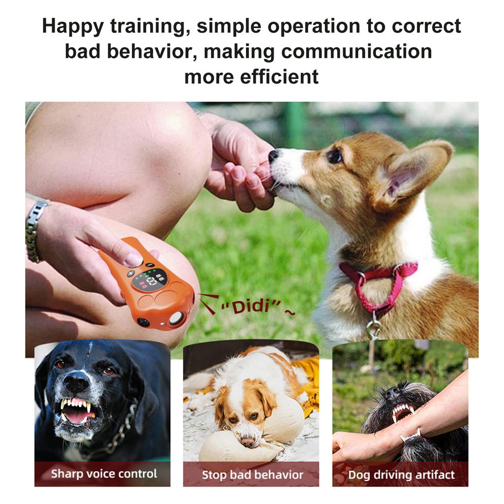 Dog Bark Deterrent Device Variable Frequency Portable Dog Training Device with LED Flashlight for Indoor Outdoor Use 4