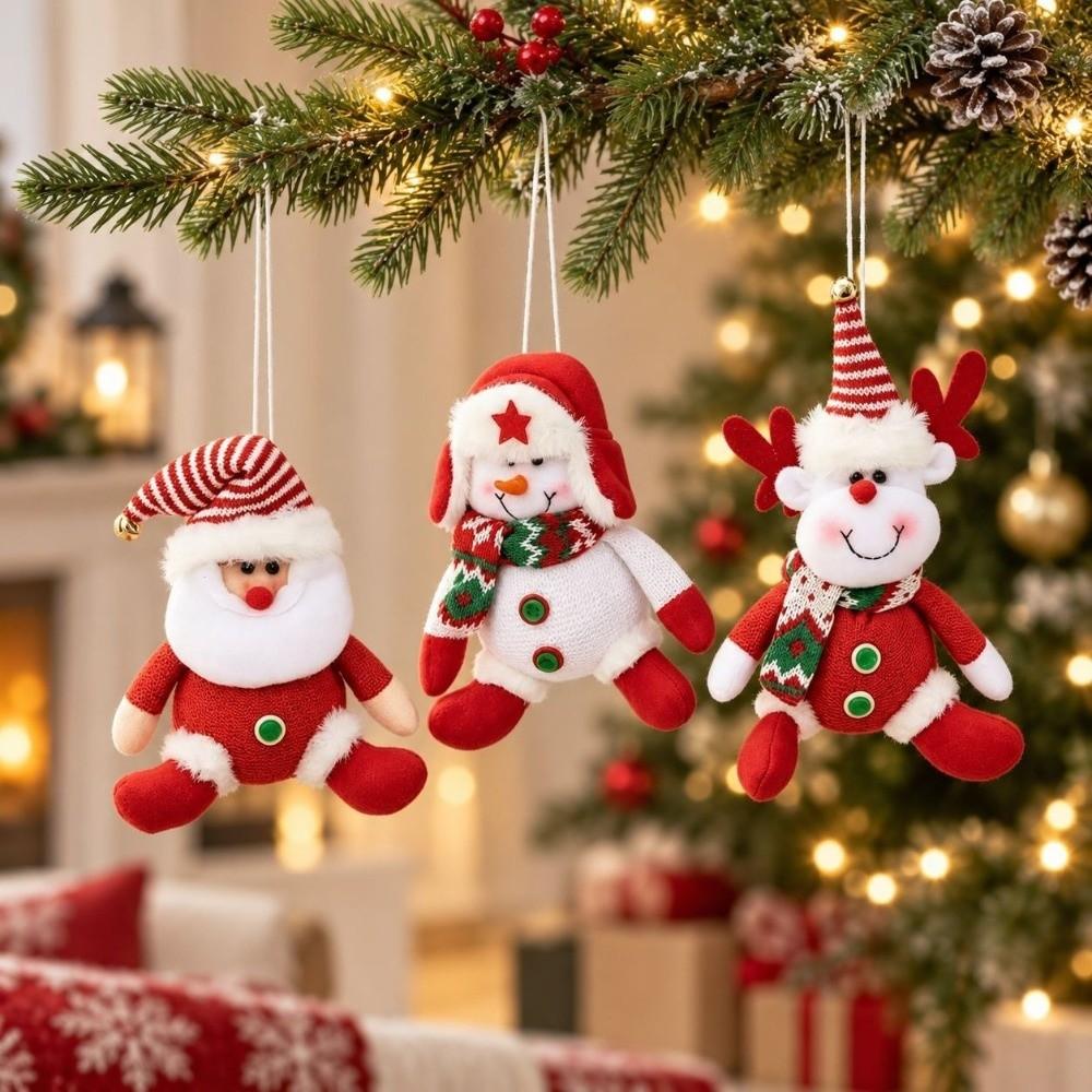 Elk Santa Claus Pendant Snowman Merry Christmas Decoration Holiday Party Supplies