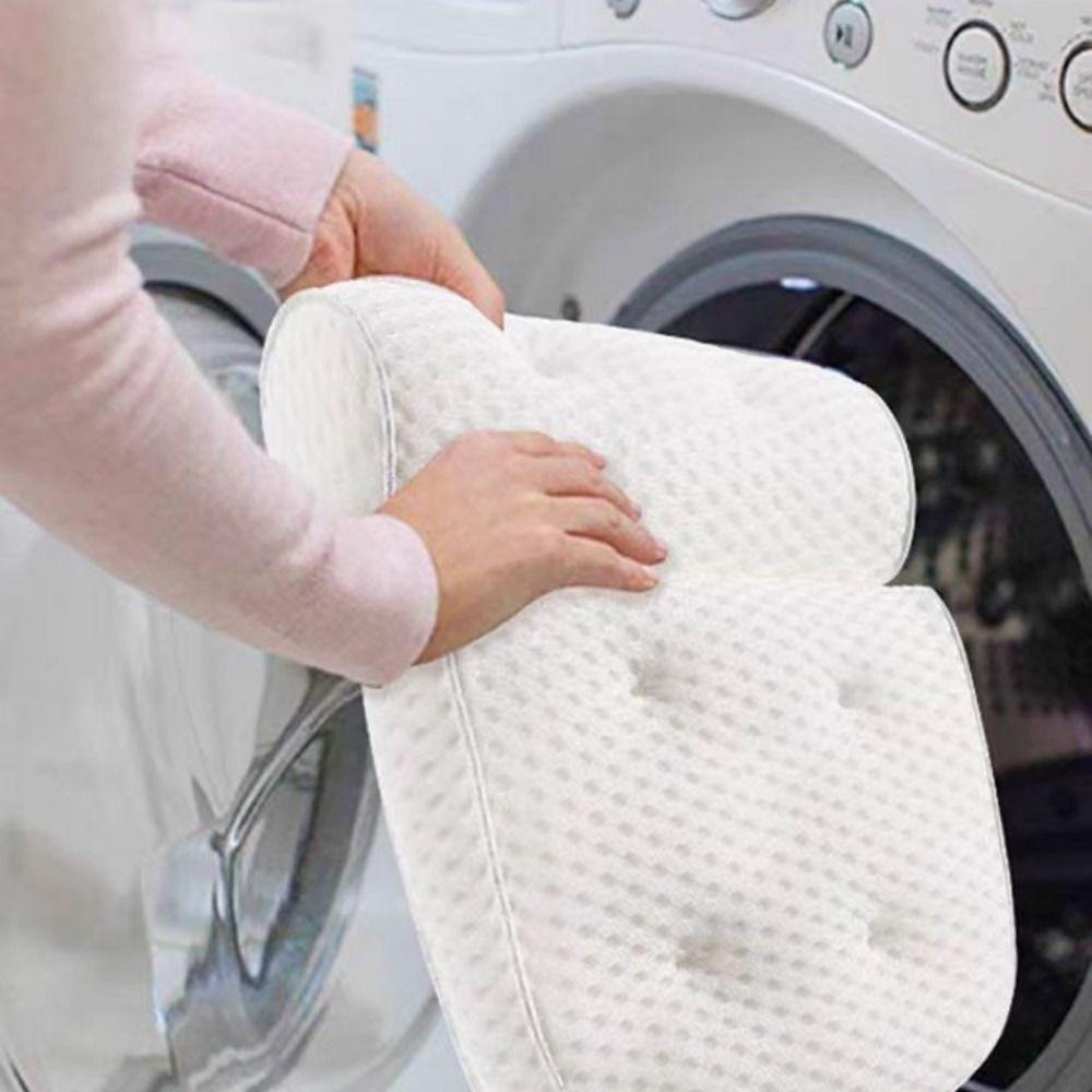 Washable 3D Mesh Tub Pillow Pressure-Resistant Bath Pillow Portable Bathtub Pillow Travel