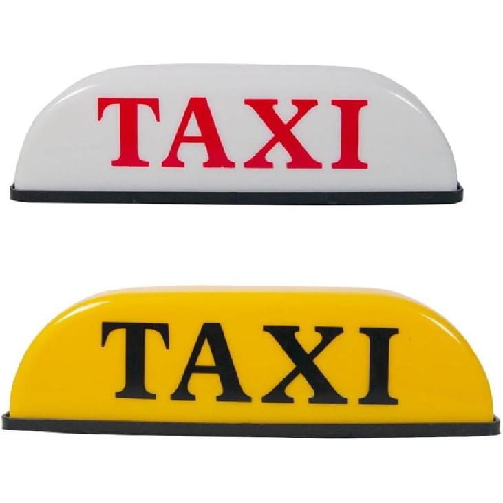 Taxi Sign Cab Lights Magnetic Car Roof Taxi Top Sign Indicator Lights Lamp Topper Car Light 12V Automotive Car Top Light Waterproof & 25cm Power