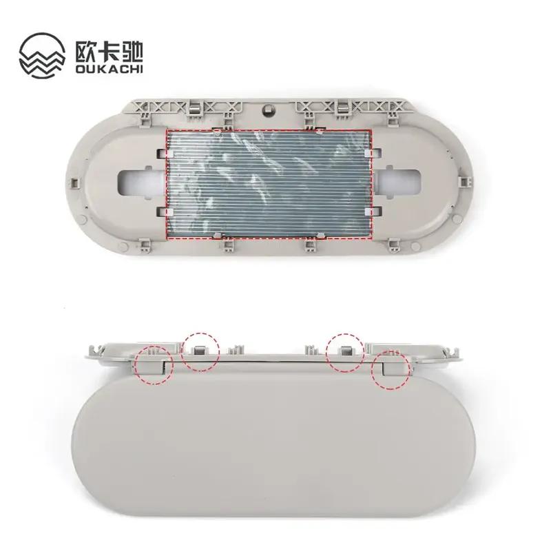 Car Roof Sunvisor Sun Visor Makeup Mirror Glass Cover Light Lamp Cap Lid For-BMW Mini F54 F55 F56 F60 2015- Grey