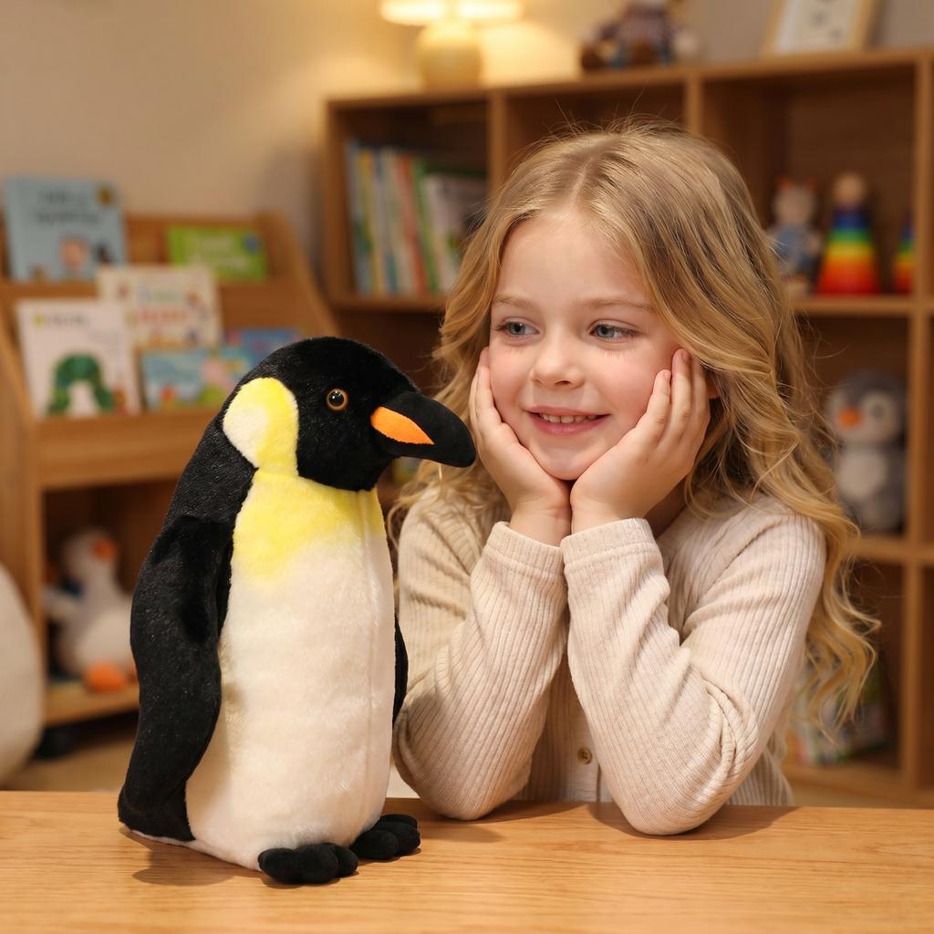 Penguin Plush Toy - Soft Stuffed Animal Realistic Cuddly Penguin for Kids