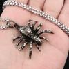 Fashion retro stainless steel spider texture pendant men's domineering personality popular jewelry titanium steel non-fading necklace