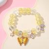 Sanrio Cinnamoroll Crystal Beaded Bracelet - Handmade Cartoon Gift for Female Students, Friends, and Couples.