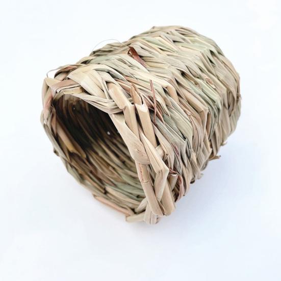 Hamsternest, Kauspielzeug, Naturgras, handgewebtes Strohnest, kleines Haustier-Versteck, Tunnel