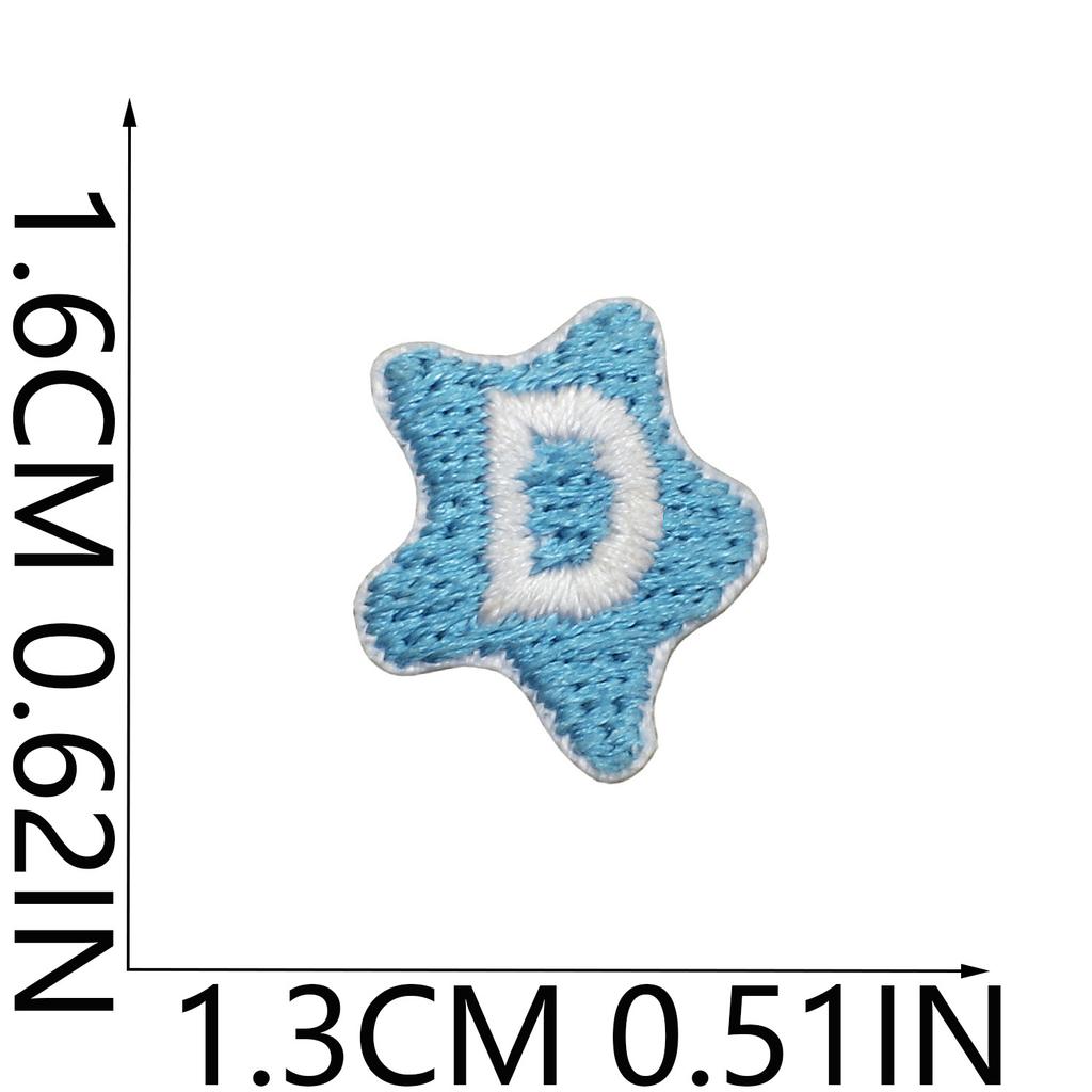 English Letter Embroidery Cloth Sticker Small Size Diy Pendant Decorative Patch Sticker Love Star Letter Embroidery Chapter Boy