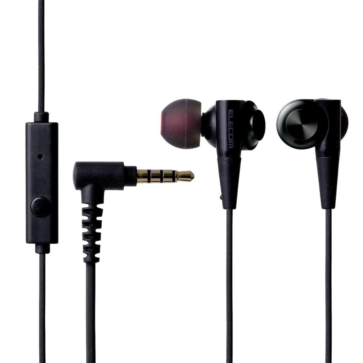 

ELECOM Stereo Headphones (with Microphone) Canal CB200 Black EHP-CB200MBK EHP-CB200MBK