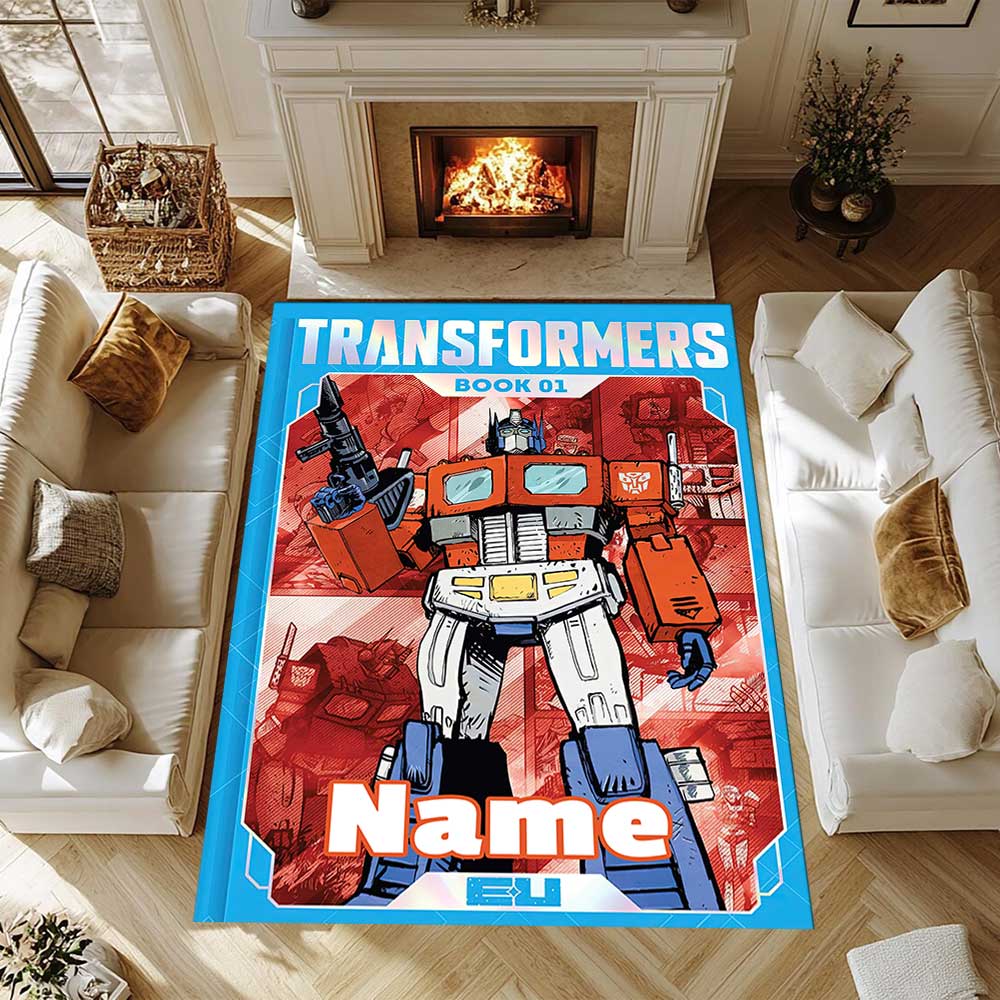 Transformers Fans (3) Customize your name rug, office chair cushion, home bedroom living room gift.