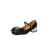 Krazing Pot Sheepskin Stain Summer Size 40 Crystal Med Heels Butterfly-knot Oriental Design Square Toe Elegant Wedding Pumps