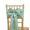 12PC Satin Home Kitchen Decoration Decorative Bow Chair Cover Wedding Solid Thanksgiving Chair Sashes Banquet Multiple Colors