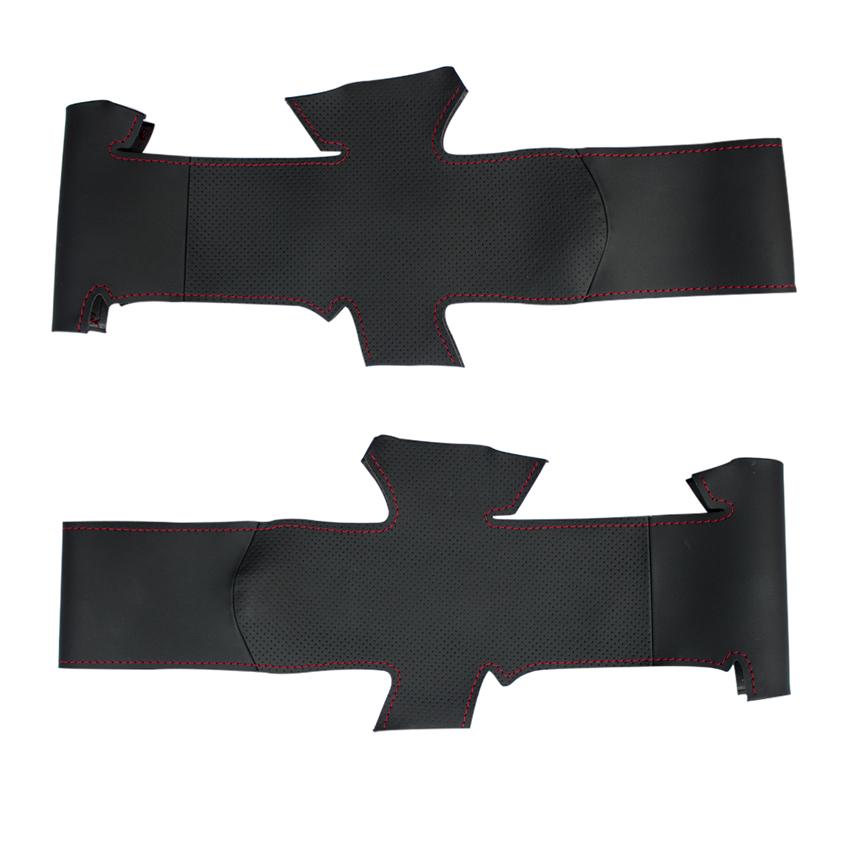 Μαύρο τεχνητό δέρμα χειροποίητο αντιολισθητικό κάλυμμα τιμονιού αυτοκινήτου για Lada Granta 2011 2012 2013 2014 2015 2016 2017 2018