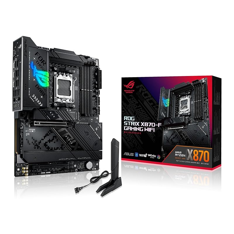 

ASUS ROG STRIX X870-F GAMING WIFI Серія AMD Ryzen 9000 AM5 листування X870 Оснащено чіпсетом ATX Материнська плата/внутрішній авторизований дистриб’ютор