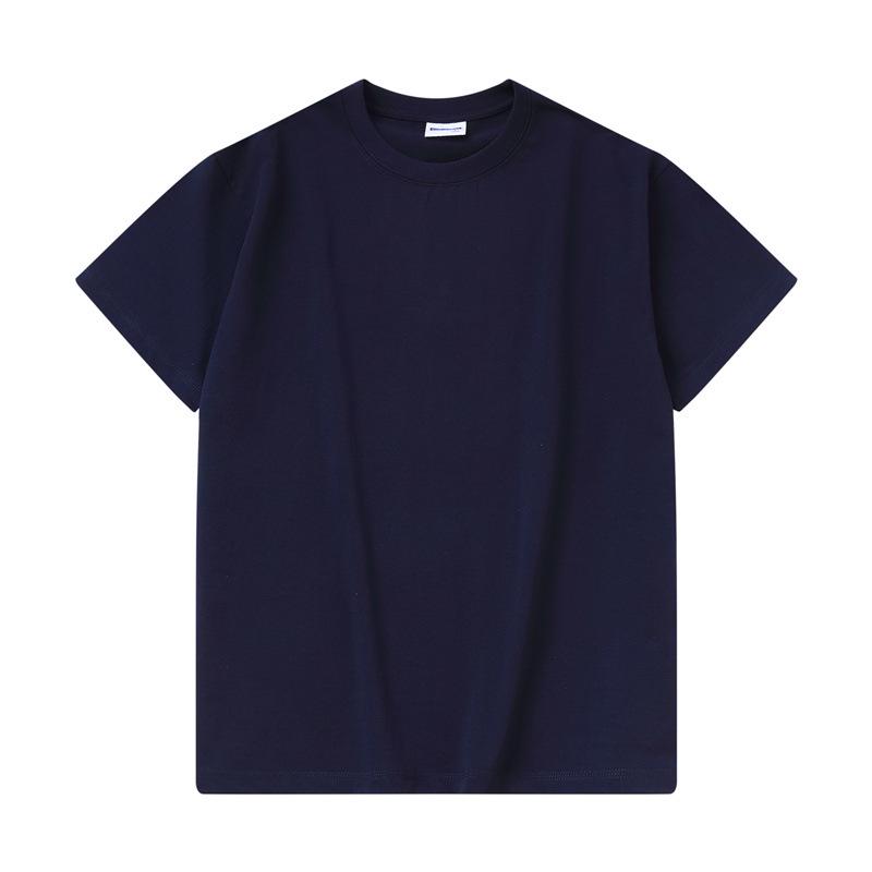 Custom Unisex Heavyweight Cotton Round Neck T-shirt with Short Sleeves and Logo Design