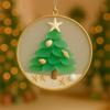 4PCS Durable Acrylic Christmas Hanging Decorations 2D Flat Design Christmas Tree Ornament for Indoor Decoration